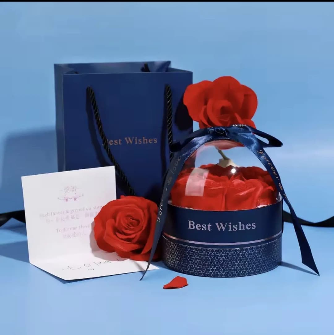Big rose box and note